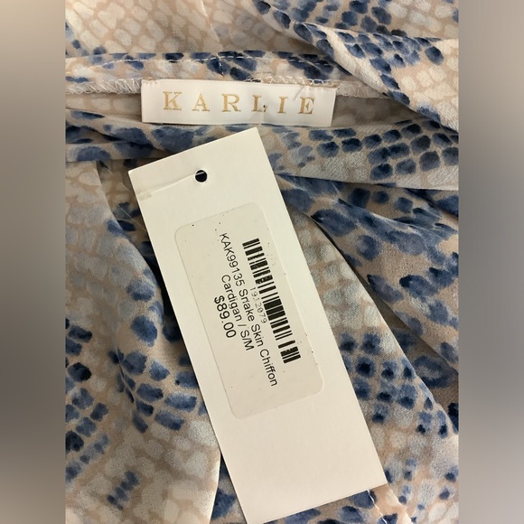 Karlie Snakeskin print cardigan one size chiffon - Picture 9 of 10